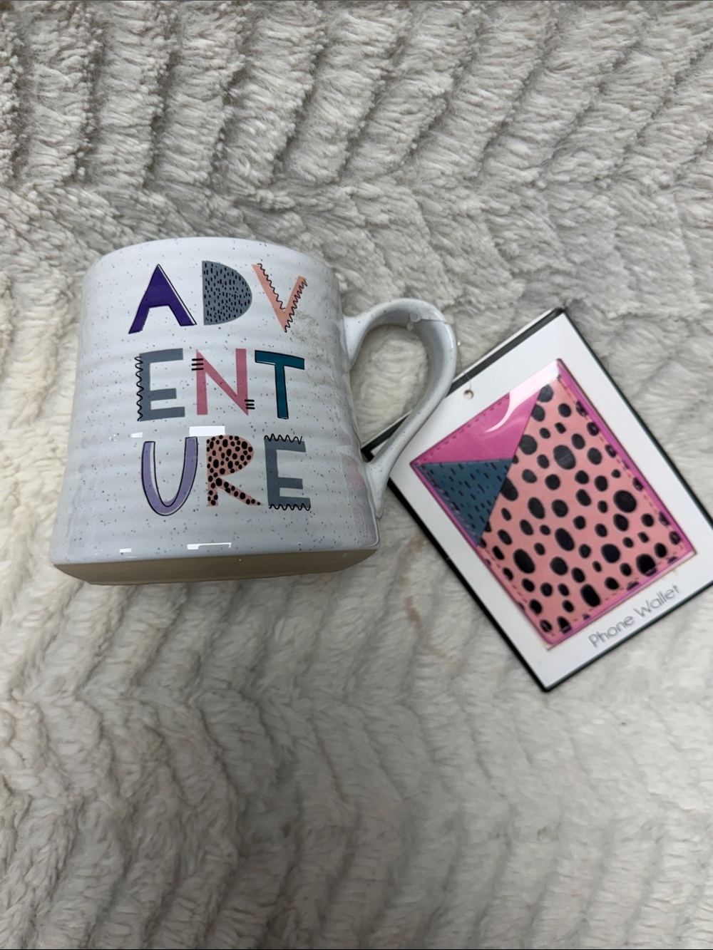 Prima Design Cute ‘Adventure’ Ceramic Mug With Phone Wallet NEW